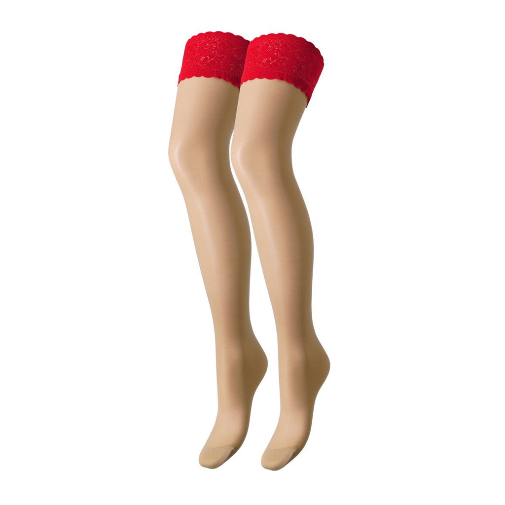 Rosy Balza Autoreggente - Bi-Color Lace Top Thigh Highs